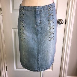 Stone Y2K denim shirt